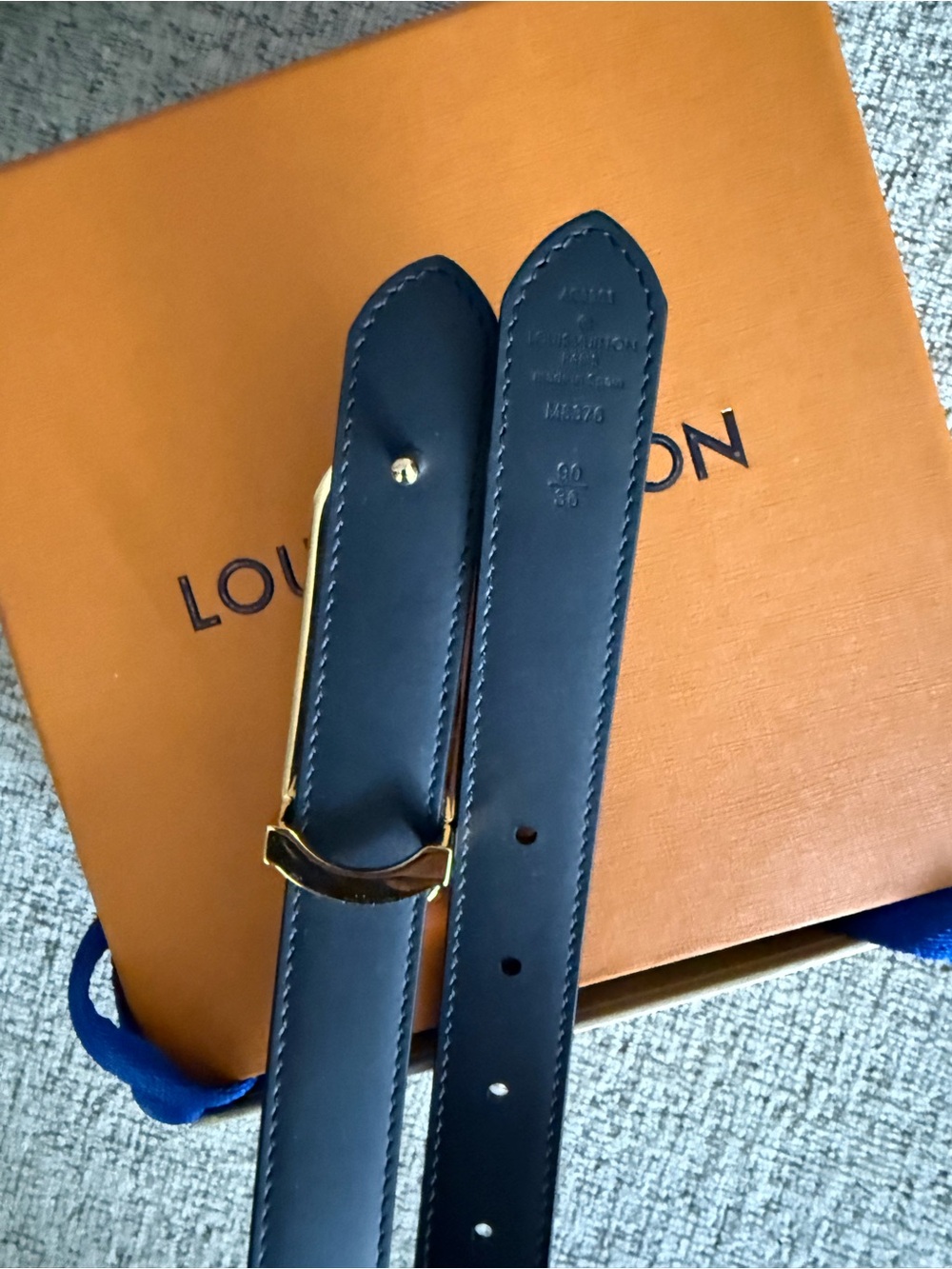 Louis Vuitton Monogram Belt with Gold LV Buckle - Brown - Picture 7 of 13